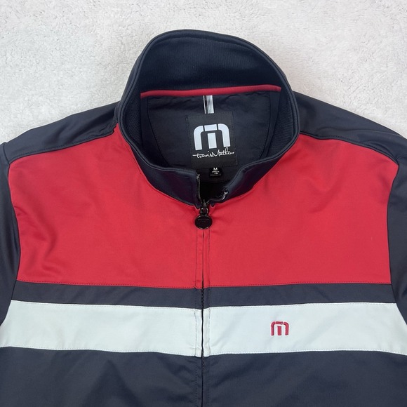 TRAVIS MATHEW Colorblock Hartigan Zip Track Golf Stretchy Activewear Jacket‎ MED - Picture 2 of 10